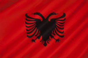 vlajka albánska